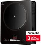 HANSEATIC Einzel-Induktionskochplatte "HIC12200SME", schwarz (silberfarben), B:28cm
