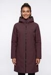 Daunenmantel JACK WOLFSKIN "FIORA BAY COAT W RDS", Damen, Gr. XS, lila (sheer plum),
