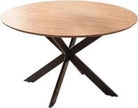 Esstisch HOME AFFAIRE "Soho rund", braun (natur, schwarz, natur), B:130cm H:77cm,