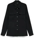 Langarmbluse VERO MODA "VMELLIOT LS SHIRT WVN NOOS", Damen, Gr. M, schwarz, Web,