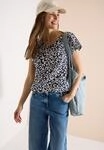 T-Shirt CECIL, Damen, Gr. S (38), urban dunkelblau, Jersey, Obermaterial: 50%