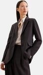 Jackenblazer SEIDENSTICKER, Damen, Gr. 34, braun, 52% Polyester, 43% Schurwolle, 5%