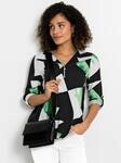 Langarmshirt INSPIRATIONEN "Modal-Baumwoll-Shirt", Damen, Gr. 36, bunt (schwarz,