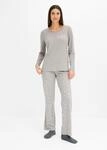 Pyjama BONPRIX, Damen, Gr. 48/50 (XL), grau (grau bedruckt), Obermaterial: 100%