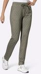 Jerseyhose HEINE, Damen, Gr. 34, Normalgr&ouml;&szlig;en, gr&uuml;n (khaki, ecru, bedruckt),...