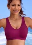 Sport-BH LASCANA ACTIVE, Damen, Gr. S (38), N-Gr, rot (burgund), Microtouch,