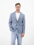 Jerseysakko LERROS "Jerseyblazer in Strickoptik", Herren, Gr. 27, blau (mid storm