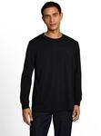 Langarmshirt TOM TAILOR, Herren, Gr. 3XL, schwarz (new schwarz), Single Jersey,