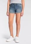 Shorts KANGAROOS "Jeans-Shorts mit Stretch f&uuml;r M&auml;dchen", M&auml;dchen, Gr. 134,...