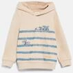 Kapuzensweatshirt S.OLIVER JUNIOR, Jungen, Gr. 92/98, sand, Sweatware,...