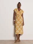 Midikleid APRICOT "Midaxi-Kleid mit F&auml;cherprint", Damen, Gr. XS (34), N-Gr,...