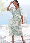 Midikleid VIVANCE "mit Alloverdruck aus gewebter Viskose", Damen, Gr. 44, N-Gr,...