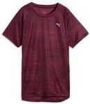 Laufshirt PUMA "W RUN VELOCITY AOP TEE", Damen, Gr. S, rot (ruby noir), Web,