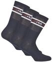 Kurzsocken FILA "Socken 3er Pack", Damen, Gr. 39-42, blau (marine), Obermaterial: 80%