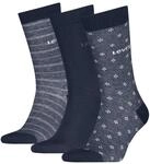 Socken LEVI'S "LEVIS REG CUT DENIM GIFTBOX", Damen, Gr. 39-42, blau combo,