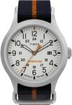 Quarzuhr TIMEX "SIERRA", blau (dunkelblau, orange, wei&szlig;), Armbanduhren, Herren,
