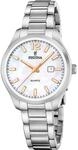 Quarzuhr FESTINA "Classic Steel", silber (silberfarben, ros&eacute;goldfarben,