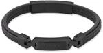 Armband POLICE "Layerlock", schwarz, Armb&auml;nder, 22cm, Edelstahl Leder, Edelstahl,