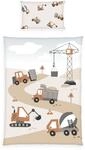 Babybettw&auml;sche BABY BEST "Baustelle", beige (multicolour), B/L: 100cm x 135cm, 1