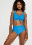 Bustier-Bikini BONPRIX, Damen, Gr. 36, N-Gr, blau (mittelblau), Obermaterial:...