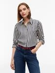 Langarmbluse TOMMY HILFIGER "FLUID REGULAR STP SHIRT", Damen, Gr. 34, banker stp