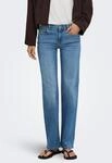 Straight-Jeans ONLY "ONLWINNIE MID STRAIGHT DNM", Damen, Gr. S (36), L&auml;nge 32,