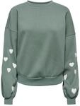 Sweatshirt ONLY "ONLMACY L/S O-NECK BOX CC SWT", Damen, Gr. M, gr&uuml;n (laurel wreath