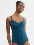 BH-Hemd SLOGGI "ZERO Feel 2.0 THE UP Bra Shirt", Damen, Gr. XL, N-Gr, blau...