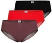 Slip SCHIESSER "Slip 3er Pack", Damen, Gr. S, bunt (rot, schwarz), Obermaterial: 95%