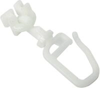 Gardinengleiter GARDINIA "Drehgleiter f&uuml;r 6 mm Laufkanal mit Faltenlegehaken" Gr. 1,