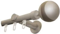 Gardinenstange GARDINIA "Kira mit Innenlauf II", silber, B:1,9cm L:160cm &Oslash;:1,9mm,
