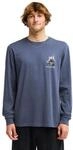 Langarmshirt BILLABONG "Retro Poster", Herren, Gr. S, blau (ombre blau),