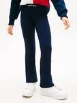 Leggings TOMMY HILFIGER "TOMMY FOIL FLARE LEGGING", M&auml;dchen, Gr. 3 (98), N-Gr, blau