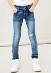 Stretch-Jeans NAME IT "NKMPETE DNMTONSON", Jungen, Gr. 104, N-Gr, blau (medium...