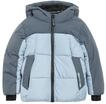 Steppjacke S.OLIVER JUNIOR, Jungen, Gr. 92, blau (grau, blau), Web, Obermaterial: