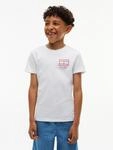 T-Shirt TOMMY HILFIGER, Jungen, Gr. 3 (98), wei&szlig;, Single Jersey, Obermaterial: 100%