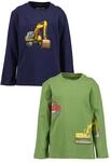 Langarmshirt BLUE SEVEN, Jungen, Gr. 98, bunt (multipack 1), Single Jersey,