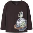 Langarmshirt NAME IT "NMMVICTOR LS NREG TOP", Jungen, Gr. 92, braun (chocolate plum