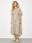 Midikleid APRICOT "Midikleid", Damen, Gr. XS (34), N-Gr, wei&szlig; (stein), gewebt,
