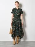 Midikleid APRICOT "Florales Midikleid", Damen, Gr. XS (34), N-Gr, gr&uuml;n, gewebt,