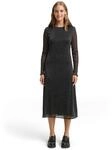 Midikleid TOM TAILOR DENIM, Damen, Gr. XS, N-Gr, schwarz with silber, Mesh,