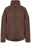 Fleecejacke NOISY MAY "NMCOZY L/S ZIP SWEATER JRS NOOS", Damen, Gr. L, braun