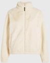 Fleecejacke O'NEILL "MUST-HAVE FZ FAUX FUR JACKE", Damen, Gr. S, linen wei&szlig;,