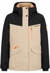 Skijacke ZIENER "AKONIA-Z AQUASHIELD M&Auml;DCHEN", M&auml;dchen, Gr. 104, soft taupe tex,