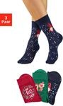 Freizeitsocken H.I.S "Damen Weihnachtssocken", Damen, Gr. 39-42, 1x gr&uuml;n, 1x...