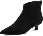 Stiefelette MARCO TOZZI, Damen, Gr. 37, Textil, schwarz, Veloursleder, aufgeraut,
