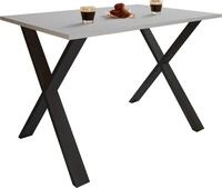 Esstisch VCM "Premium Holz Esstisch K&uuml;chentisch Xona X 140x80", grau (schwarz,