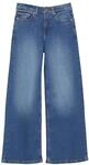 Weite Jeans S.OLIVER JUNIOR, M&auml;dchen, Gr. 134, N-Gr, blau (mid blau), Denim/Jeans,