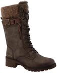 Winterstiefel TOM TAILOR, Damen, Gr. 36, Warmfutter, braun (taupe), Lederimitat,