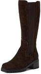 Stiefel TAMARIS, Damen, Gr. 36, Textil, Normalschaft, beige (mokka), Veloursleder,